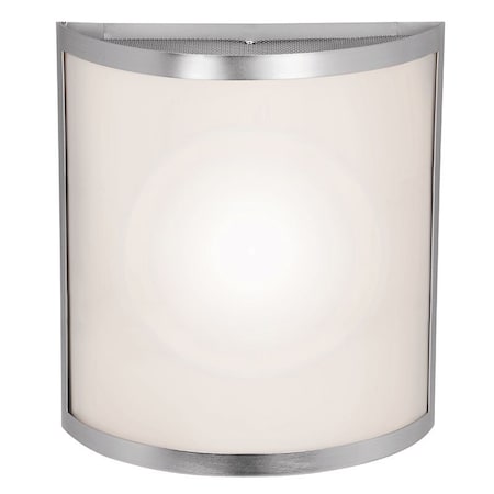 Artemis, LED Wall Sconce, Brushed Steel Finish, Opal Glass
